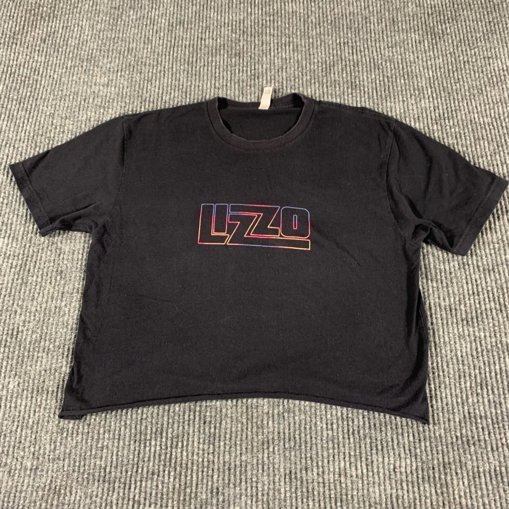Next Level Shirt Women's Medium Lizzo 100% That B Word Cropped Short Sleeve
